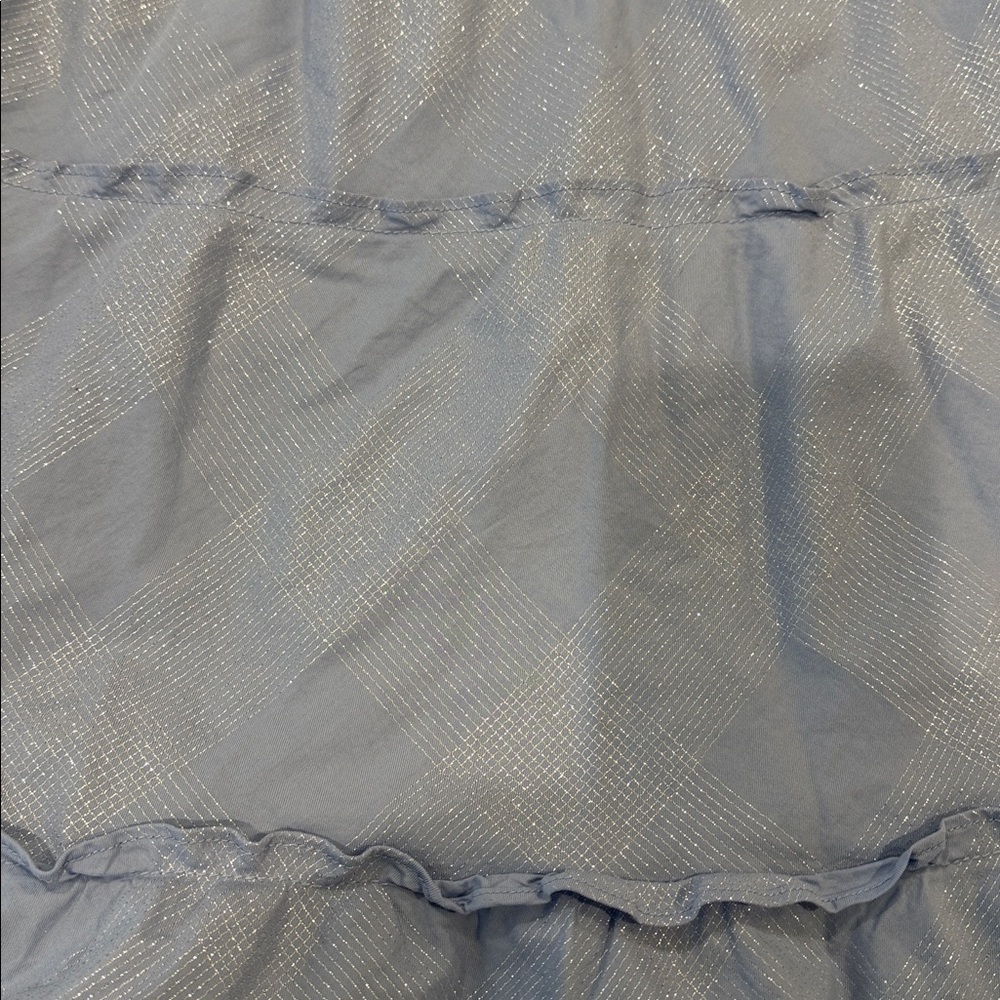 Hill House Light Blue Ellie Nap Dress with Ruffles and Glitter Print - Picture 7 of 11